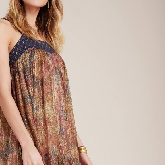 Anthropologie Nadine Shimmer Midi Dress - Picture 3 of 7